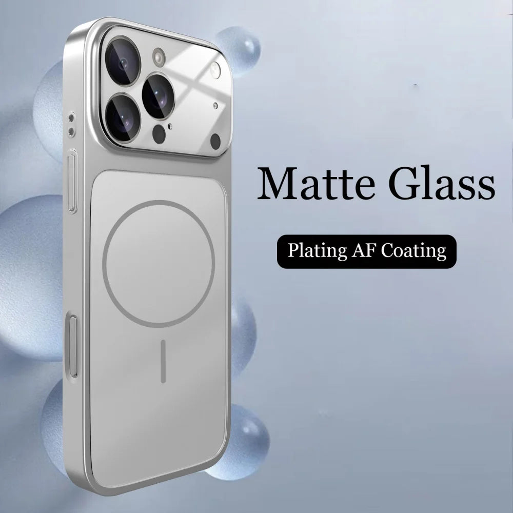 Luxury Original For Magsafe Matte Armor Case For iPhone 17 18 16 15 14 13 Pro Max Funda Wireless Charging Hard Magnetic Cover