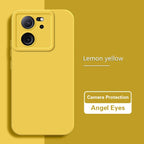Durable Matte Angel Eyes Case for Xiaomi 13T 13 T Pro Shockproof Soft Square Liquid Silicone Original Mi13T 13TPro 5G Back Cover
