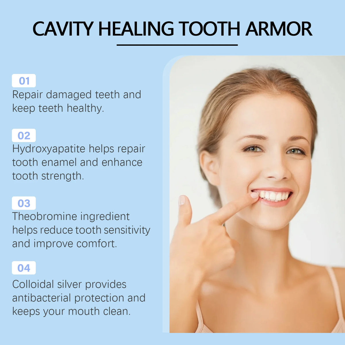 Oralhoe Dental Care Serum Teeth Whitening Cavity Healing Enamel Restoration Remineralization Stain Removal Teeth Repair Liquid