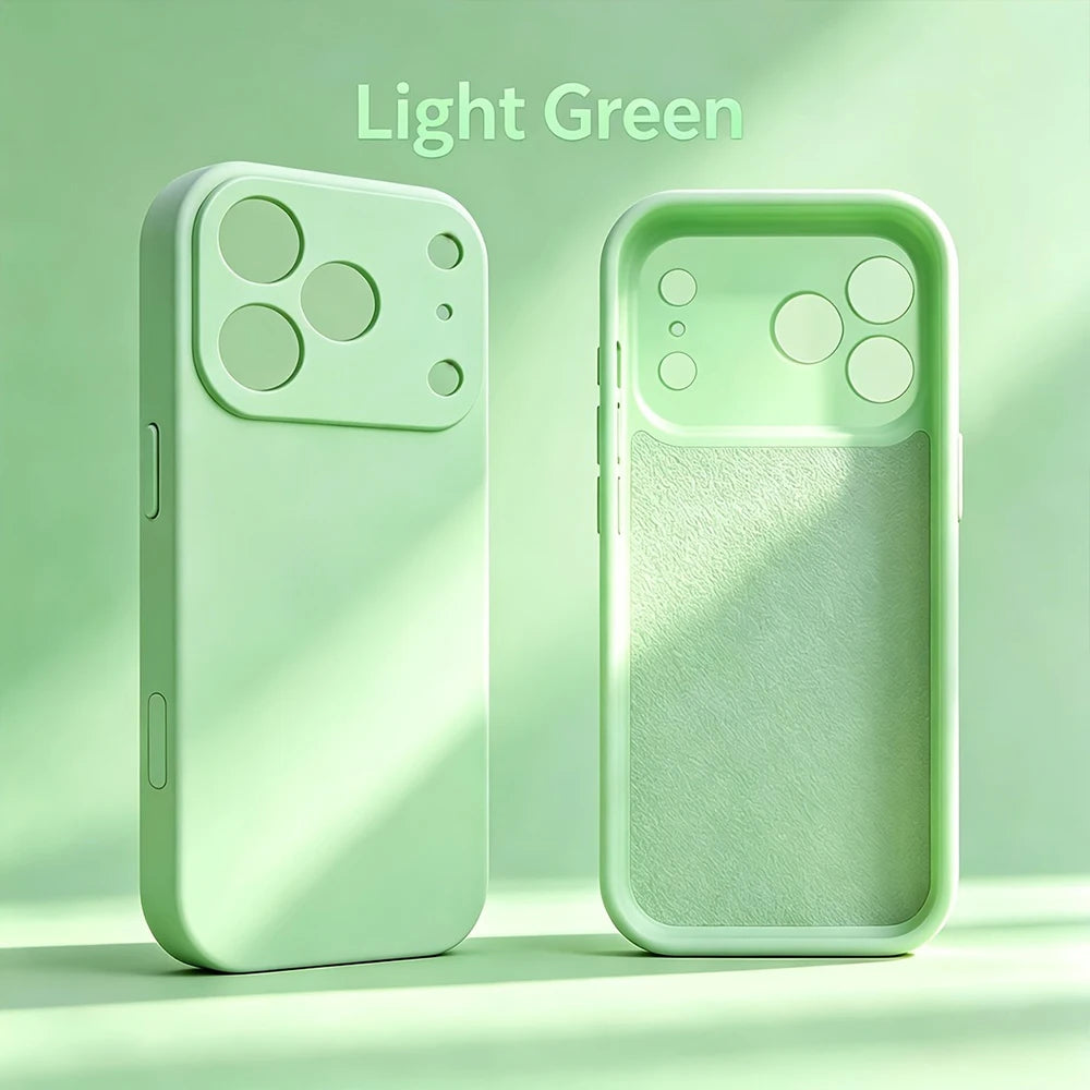Original Liquid Silicone Case for iPhone 17 16 15 14 13 Pro Max 17Pro 16Pro Shockproof Soft Bumper Cases Cover Phone Accessories