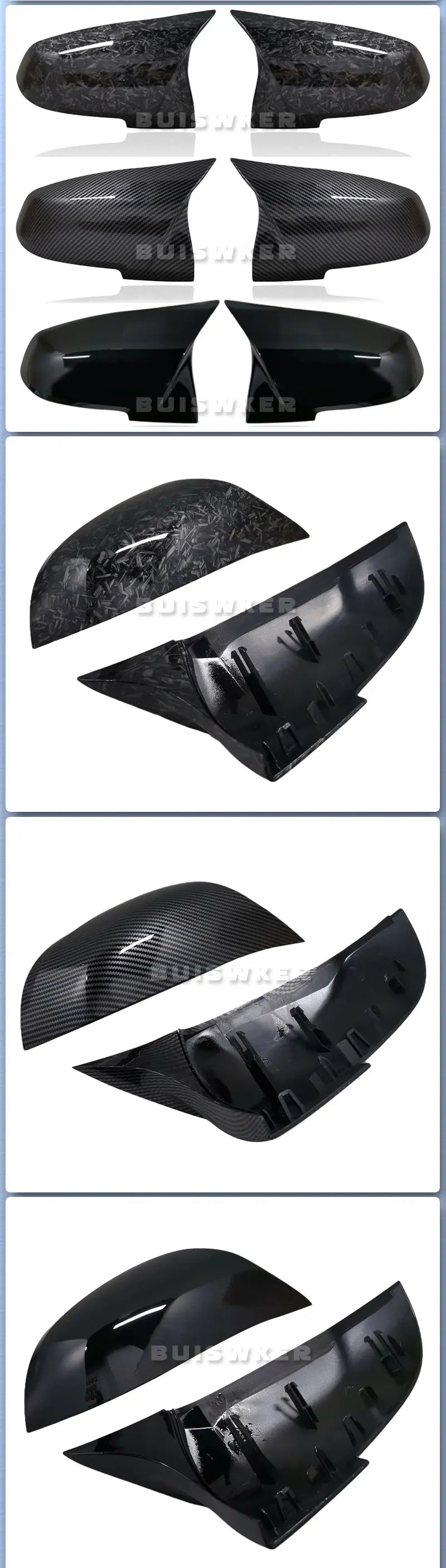 For BMW 1 2 3 4 X Series Rear View Side Mirror Cover F20 F21 F22 F23 F30 F32 F36 X1 E84 F87 M2 Carbon fiber pattern Accessories