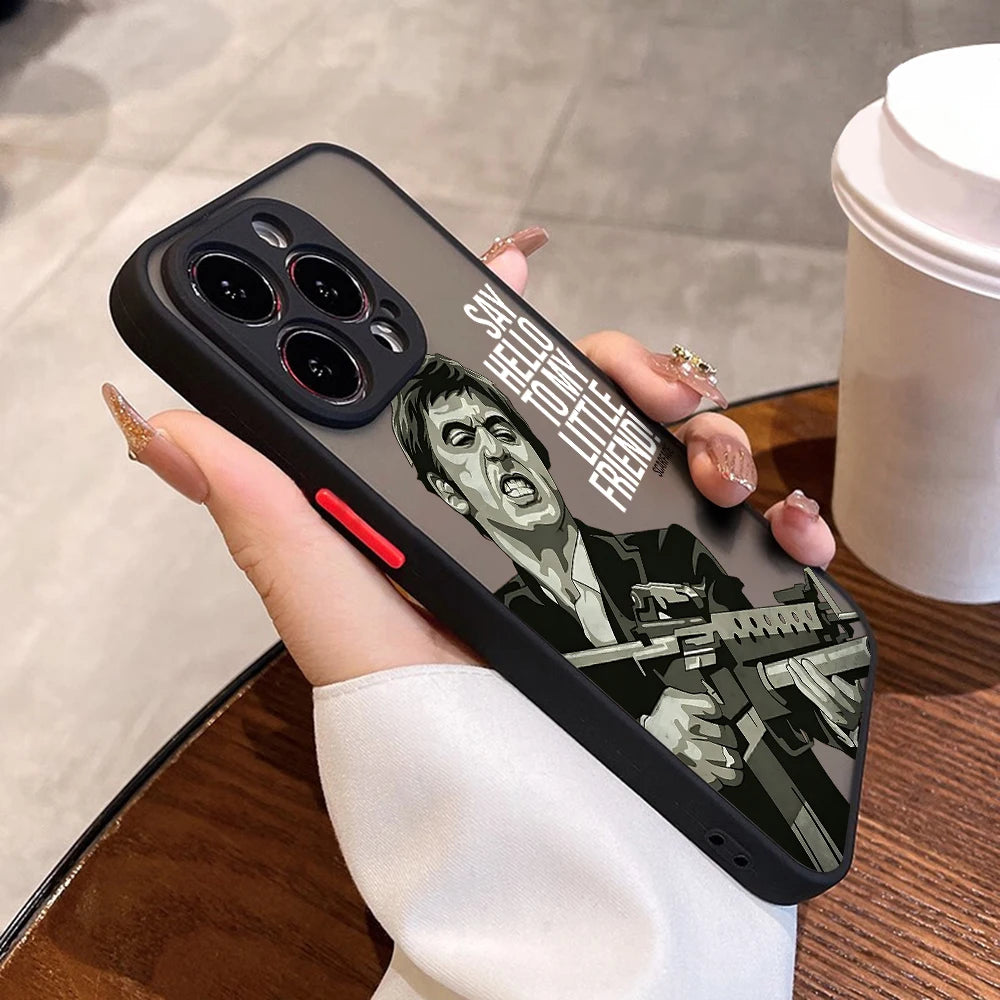 S-scarface Film classic Phone Case For iPhone 16 15 14 13 12 11 Mini Pro Max X XR XSMax 7 8 6 6s Plus Matte Clear Back Cover