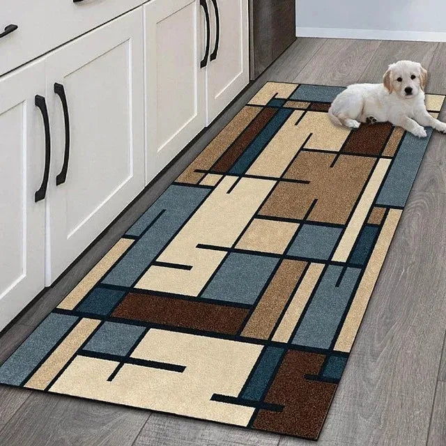 Vikama Non Slip Flannel Kitchen Floor Mat for Entryway and Hallway Home Decor