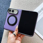 360° Rotating Bracket Magnetic Case For iPhone Duo For Magsafe PU Leather Shockproof Cover Funda