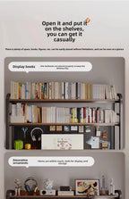 Gaming Desk with Bookshelf and Pegboard Computer Desk with Storage Shelf Home Office Study Desk for Bedroom Small Space