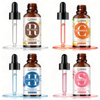 JUINHOU 4pcs Vitamin C + Retinol +Sakura + Hyaluronic Acid Serum Brightening & Hydration Combo Supple Skin For All Skin Type