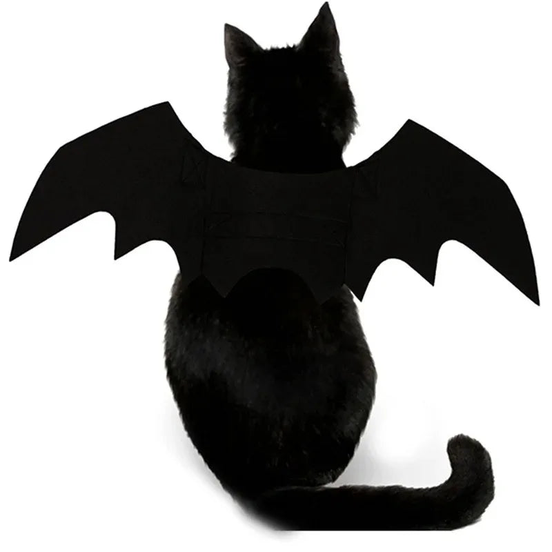 Halloween Cute Pet Clothes Black Bat Wings Harness Costume Cosplay Cat Kitten Dog Puppy Dress Kawaii Pet Clothes Party Gift