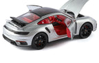 1:24 Porsche 911 992 Turbo S Alloy Sports Car Model Diecast Metal Racing Vehicles Car Model Simulation Sound Light Kids Toy Gift