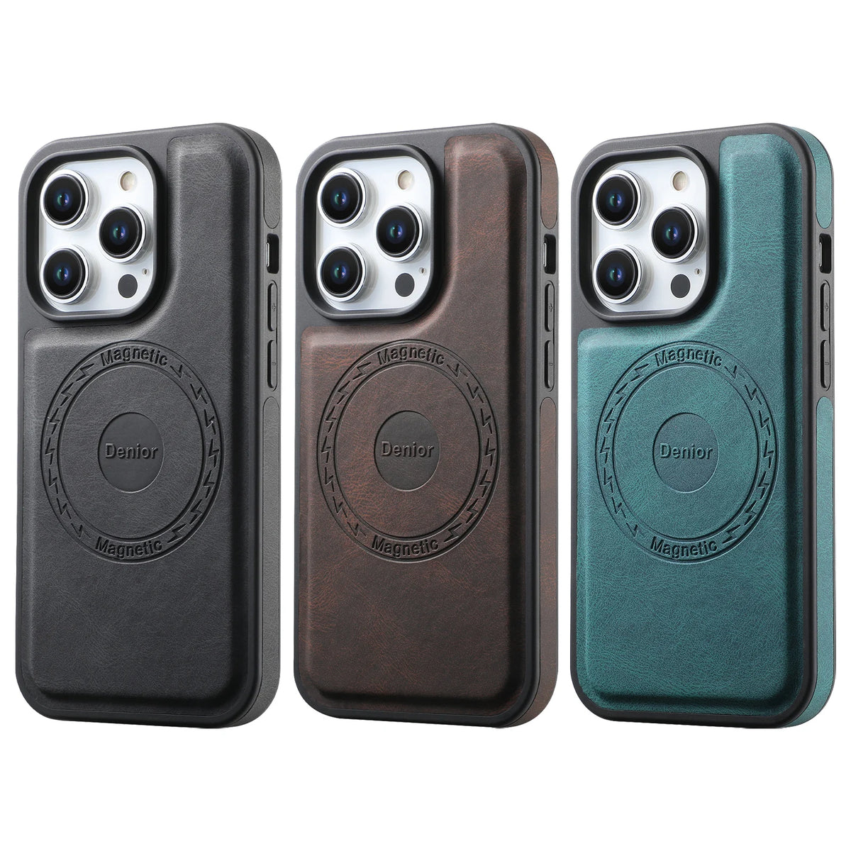 Frosted Faux Leather Magnetic Wireless Charging Case for iPhone 17 Pro Max