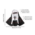 Pet Costume Halloween Clothes for Dog Cat Funny Nun Cosplay Cape Black White Costume Puppy Kitten Party Dress