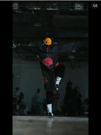 Naruto Akatsuki Tobi Cosplay Full Set: Obito Uchiha Costume with Coat, Mask, Shoes & Jade Ring – Perfect for Cosplay Events