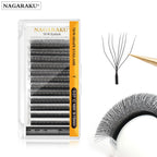 NAGARAKU Automatic Flowering 3D 4D 5D 6D 7D 8D W Shape All Size Premade Fans Eyelash Extensions Natural Soft Individual Lashes