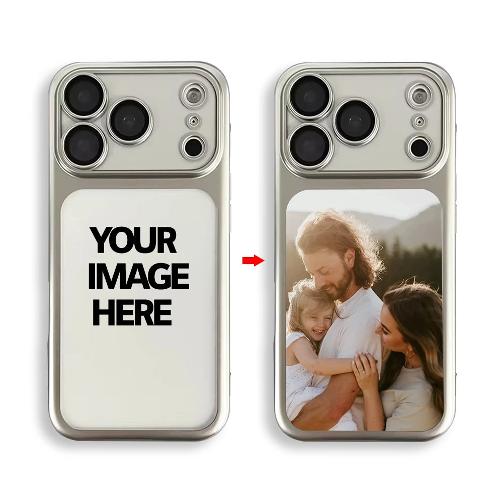 Custom Photo Picture Case for iPhone 18 17 Pro Max 16 15 14 13 Plus Air Matte PC Plating Camera Protector Couple Family UV Print