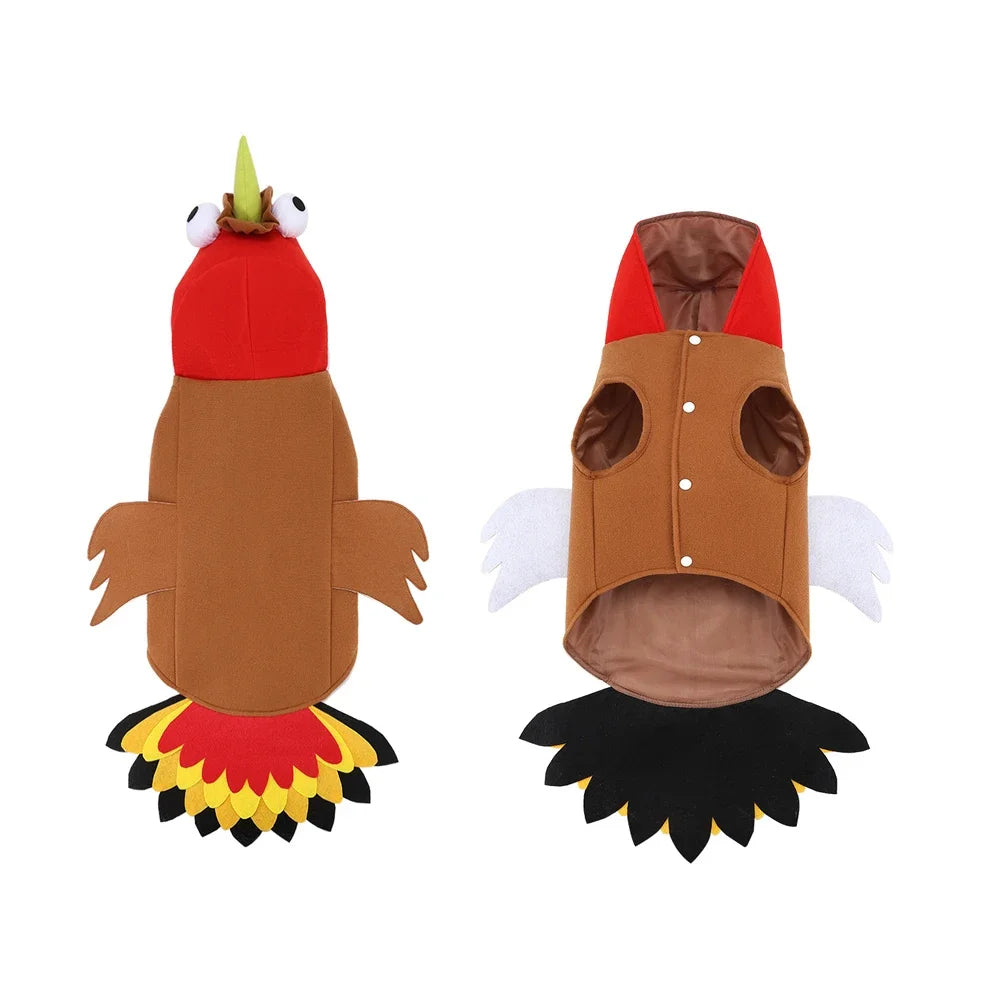Halloween Dogs Turkey Costume Pets Thanksgiving Costume Winter Clothes Apparel Cosplay Dress Up for Small Medium Large Dogs