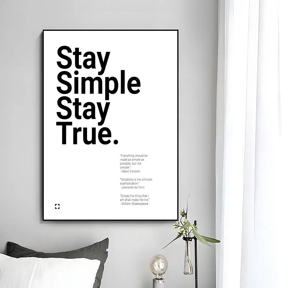 Minimalist Text Inspirational Poster Wall Art Print Poster Decorative Mural Home Decor Gift Unframed