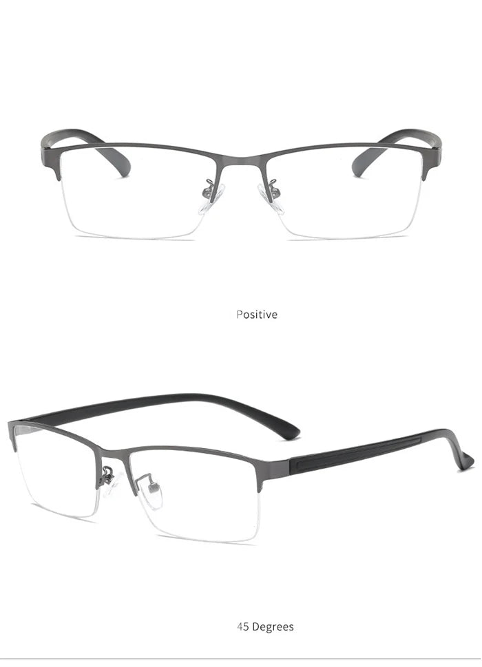 Semi-Rimless Steampunk Shortsighted Prescription Glasses Women Men Anti Blue Rays Computer Myopia Spectacles 0 -0.5 -0.75 To -6
