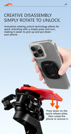 Universal Bicycle Phone Holder, 360° Rotatable and Detachable Motorcycle Holder, Multi-functional Bicycle Handlebar Bracket