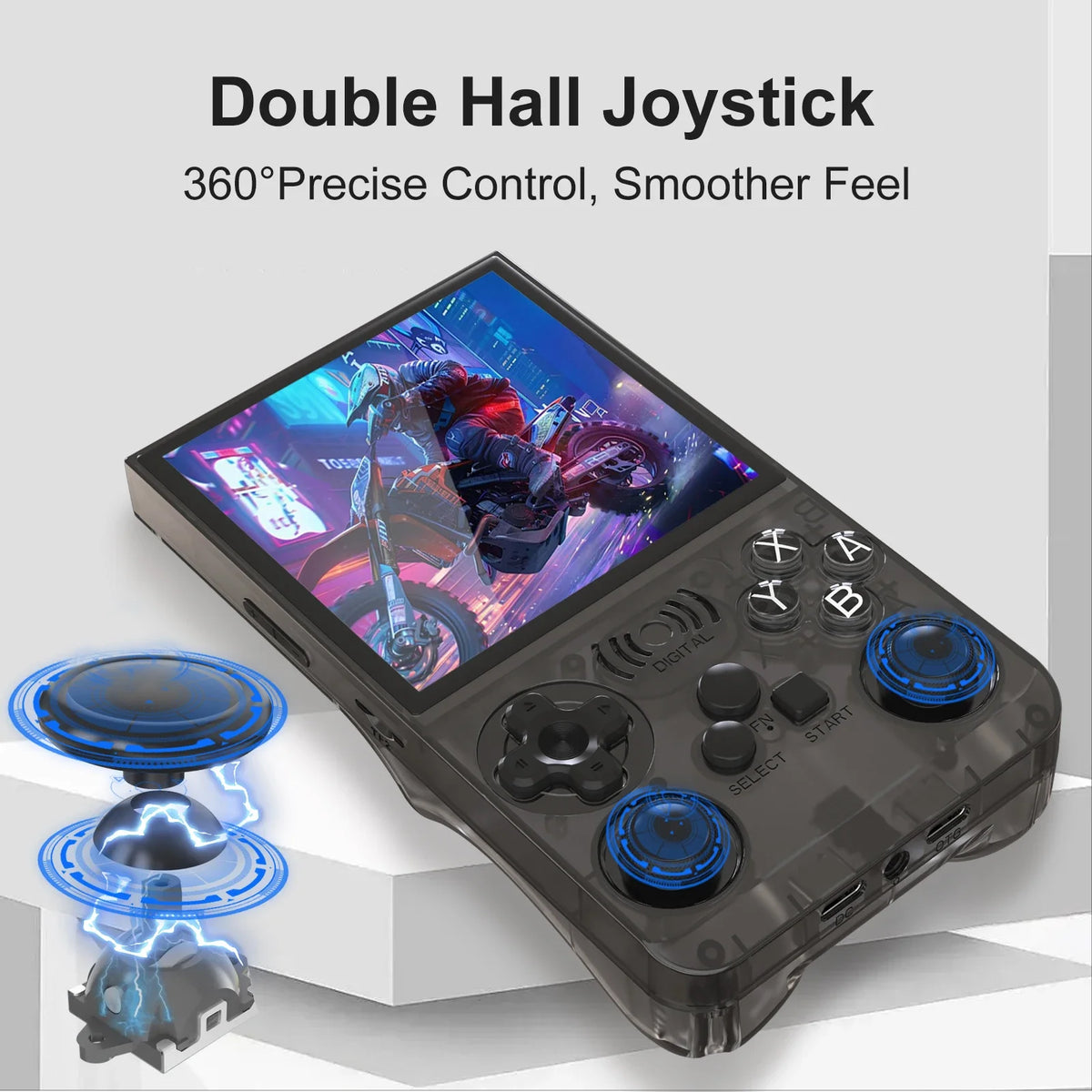 Consola de videojuegos retro portátil GAMINJA ANS13 15000+ juegos integrados Linux Pantalla IPS de 4,0 pulgadas Consola de juegos de bolsillo portátil