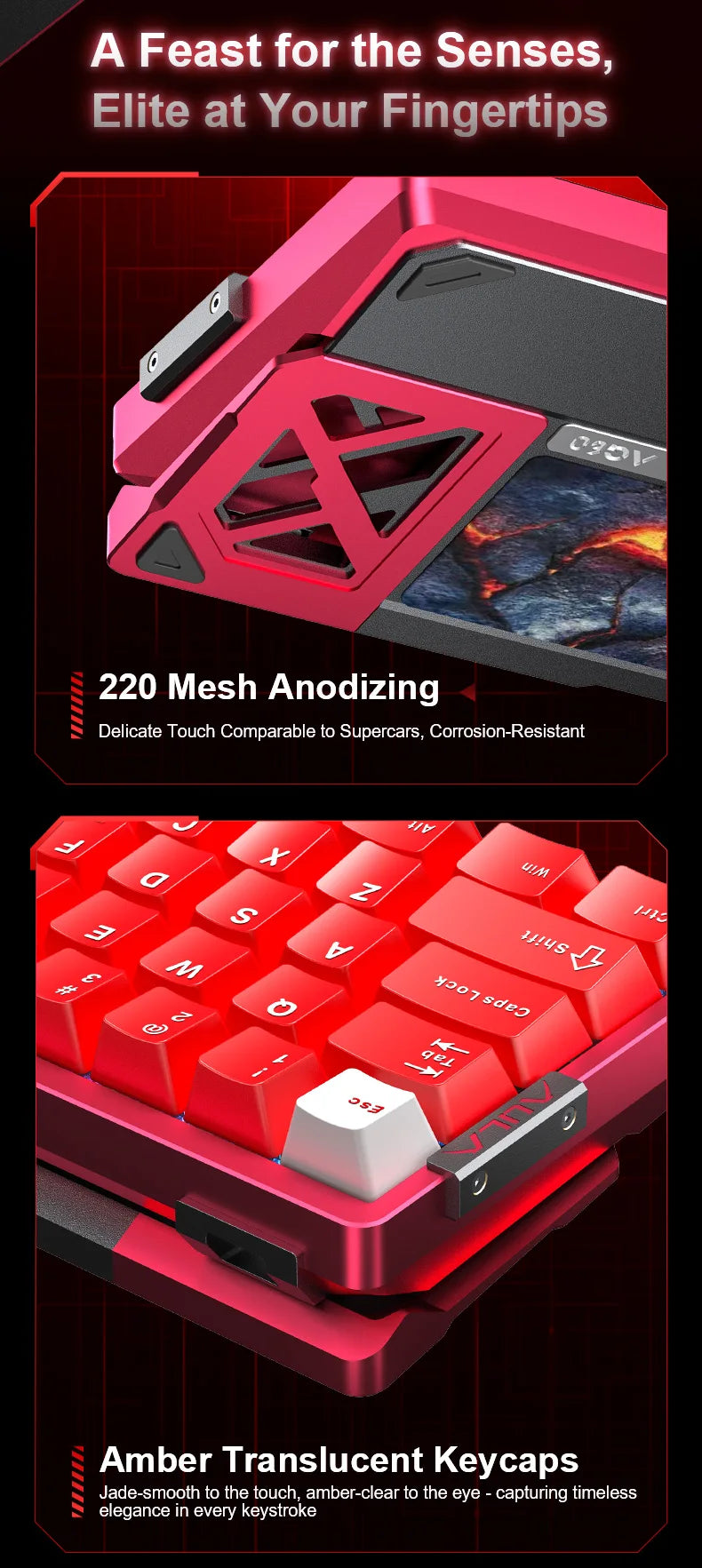 AULA AG60 Pro/MAX Wired Gaming Mechanical Keyboard Custom Full Aluminum High Performance Magnetic Axis for Esports And FPS Games