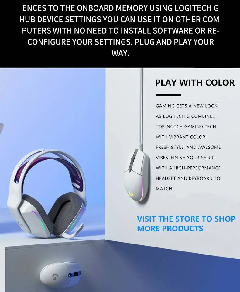 g102 Logitech G102/g203/g402 Logitech G102 Wired Gaming Mouse, Adjustable 200-8000 DPI, Comfort Grip, RGB Backlit for PC Laptops