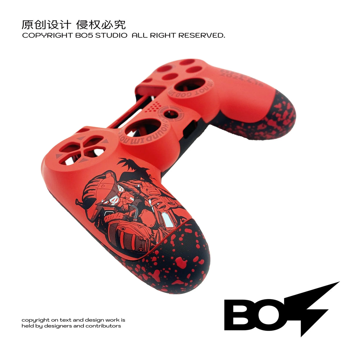 For PS4 Controller Shell, Stylish Custom Back Shell for DualShock 4, Replacement Housing for JDM-040/050/055
