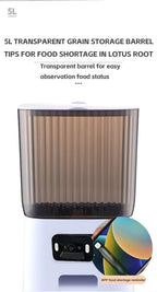 5L Pet Feeder with Camera Automatic Cat Feeder Smart Dog Food Dispenser WiFi Timing Stainless Steel Feeding Bowl（No 5V 2A Plug）