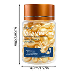 Vitamin C+E Serum Capsules, Single-Use Essence Capsules, Hydrating and Moisturizing Facial Skin 60 Capsules/Bottle - 1 Bottle