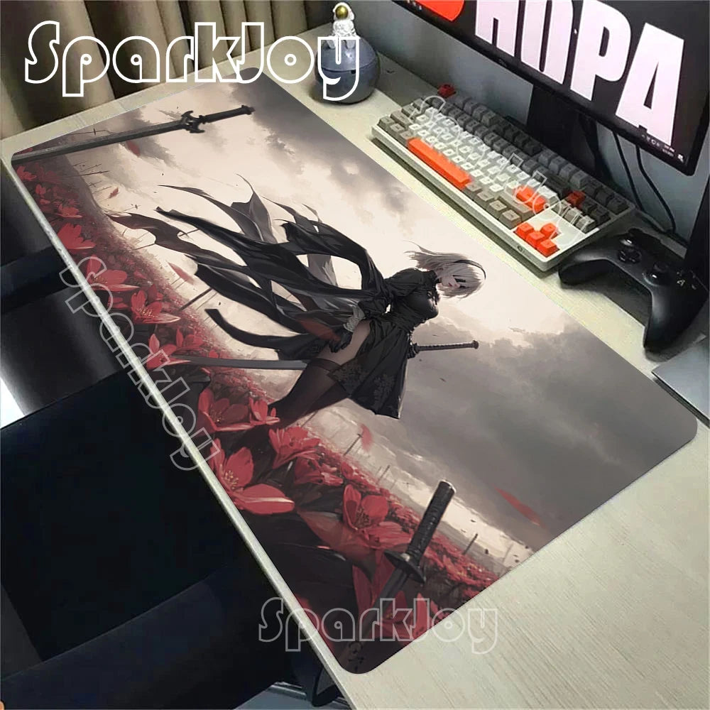NieR Automata Kawaii Mouse Pad Gaming Accessories Keyboard Desk Mat Computer Deskmat Pc Gamer Mats Anime Sexy Girl Mousepad Xxl