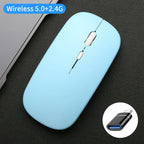 Wireless Mouse Dual Modes Bluetooth-compatibl 2.4G Portable Office Mouse for Laptop Notebook PC MacBook Battery Gaming Mouse