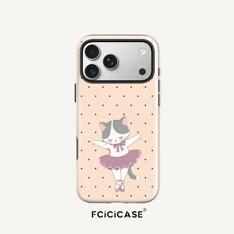 Fcicicase Polka Dot Pattern Case For Iphone 18 17 16 Pro Max 15 14 13 12 Plus 11 For Magsafe Wireless Charge PC +TPU Covers Capa