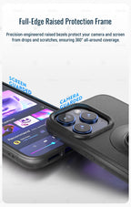 Shockproof Case for iPhone 17/16/15/14/13/12/11 Pro/X Max/XR Mini Lock-in Design Cover Fit Quad-style Bike/Moto Mount