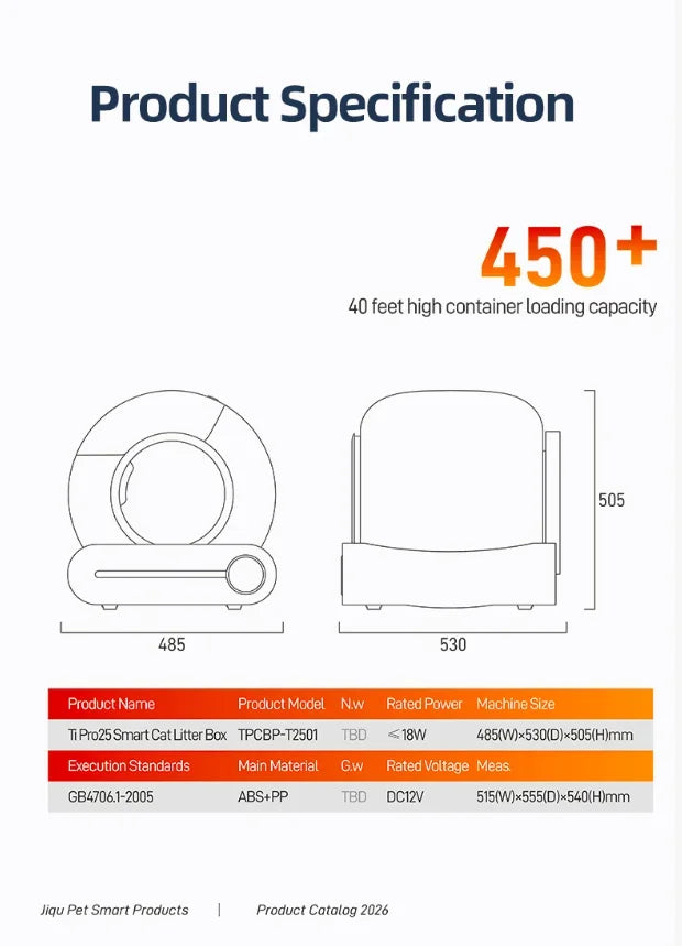 New  65L Automatic Smart Cat Litter Box Self Cleaning Fully Enclosed Large Cat Toilet Litter Tray