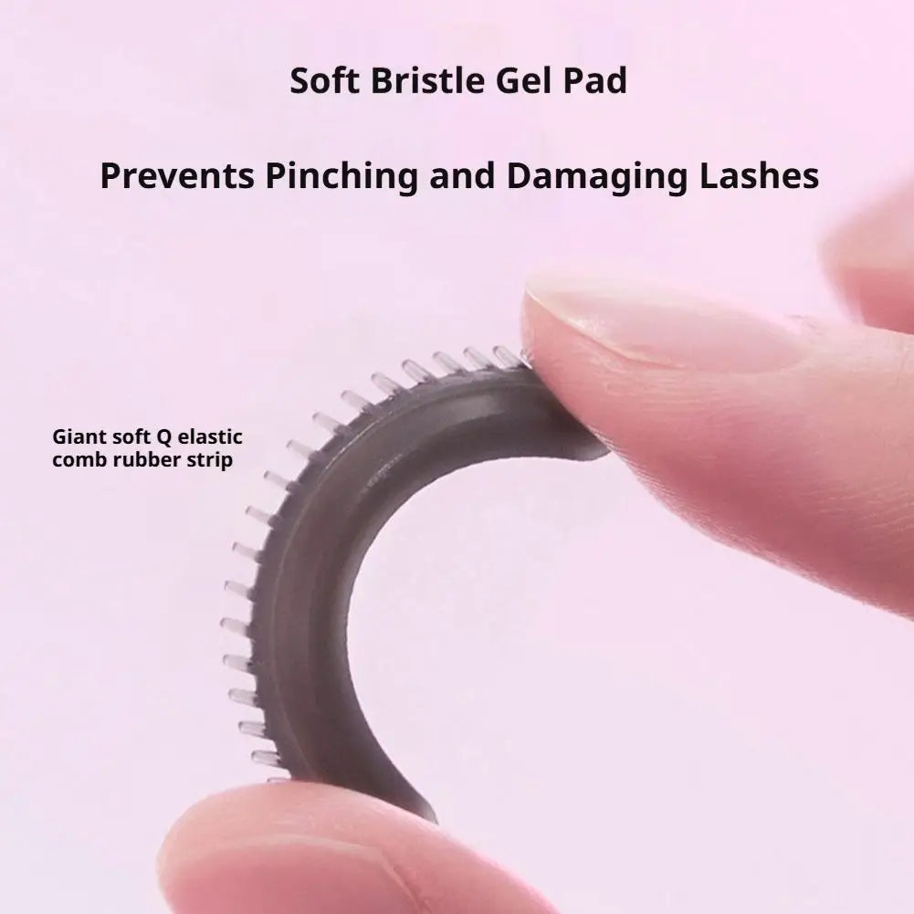 PRETTY Frameless Eyelash Curler Wide Angle Lash Curler with Comb Teeth Silicone Pad No Pinching Makeup Tool for Women