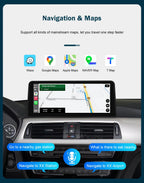 10.25'12.3' Wireless CarPlay Android Auto Multimedia Display Screen For BMW 1 2 3 4 Series F20 F21 F22 F30 F31 F32 F33