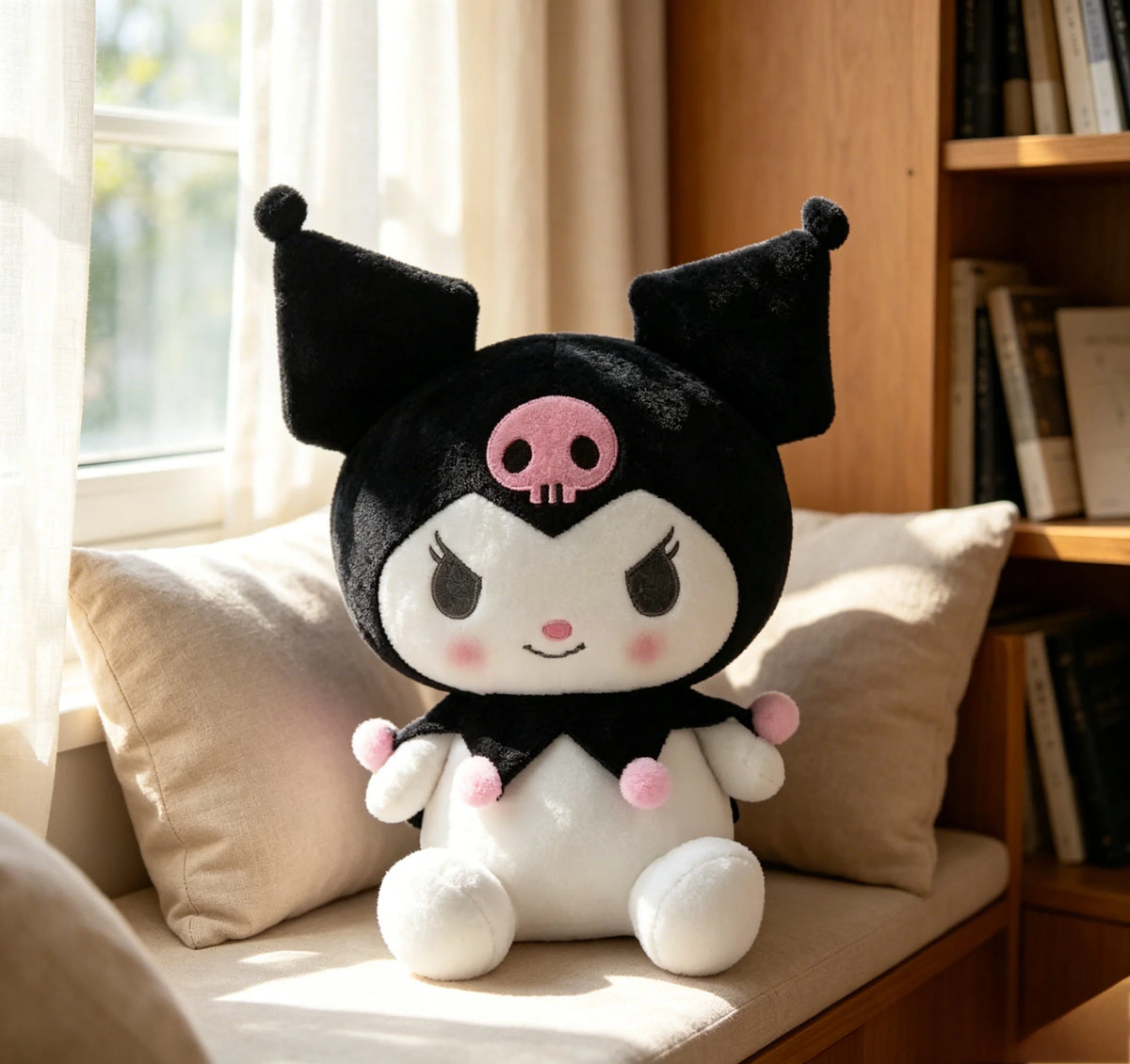 2026 New Sanrio Strawberry Kuromi & My Melody Plush Pillow, Soft Fluffy Stuffed Doll, Cute Bedroom Decor Surprise Gift for Girls