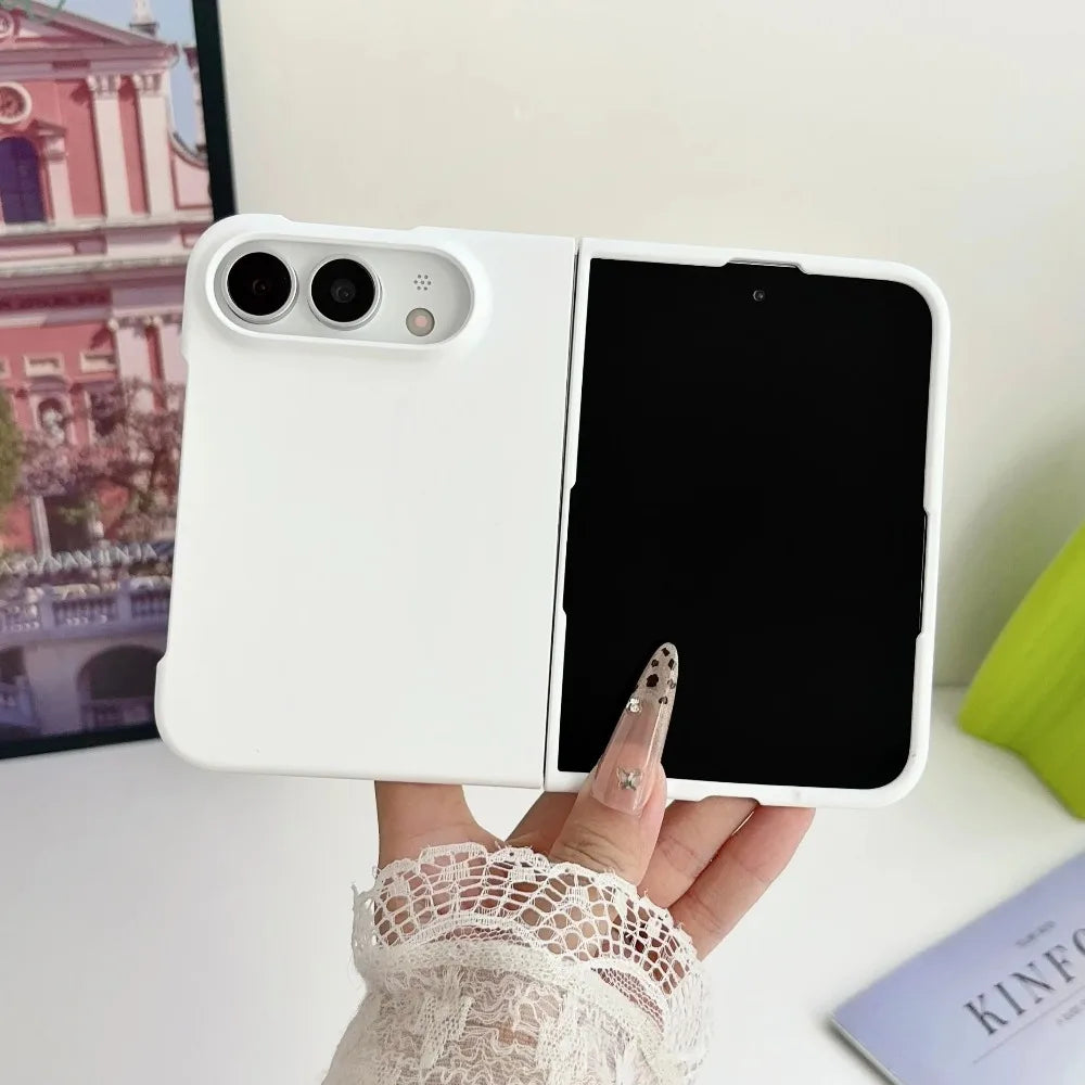 for iPhone Duo Slim Thin Matte PC Folding Phone Case for iPhone Duo Solid Color Soft Touch Shockproof Back Cover Capa