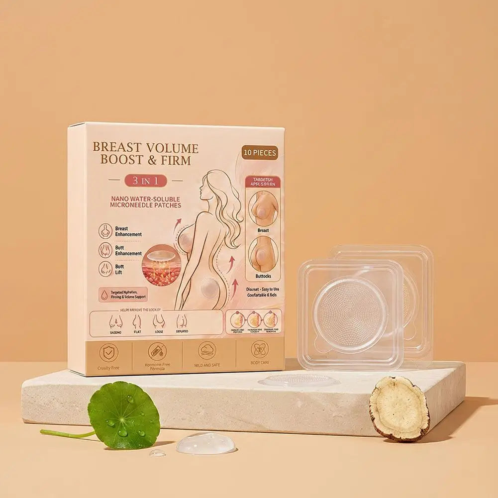 Breast Volume Boost Firm Patches 3 in 1 Nano Water Soluble Microneedle Body Care for Breast Butt Lift Targeted Hydration
