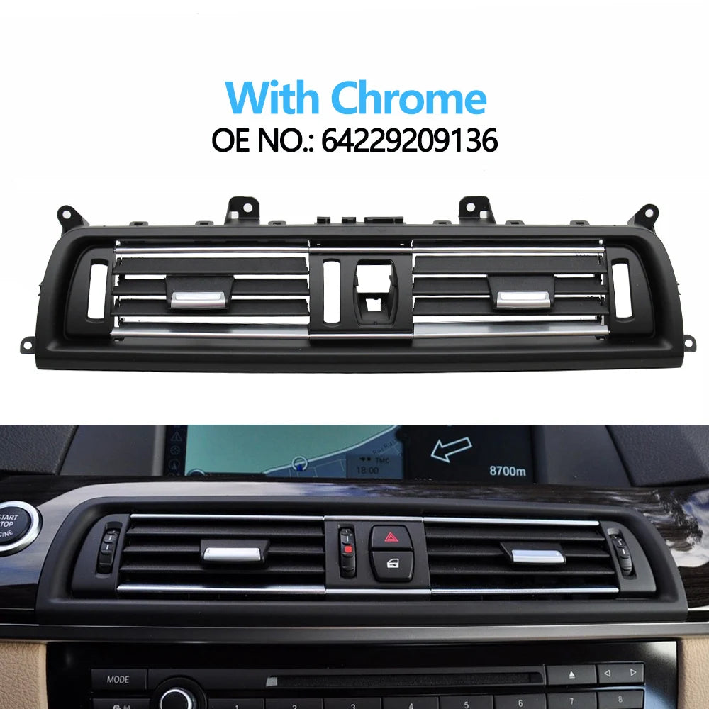 Car Central Air Conditioning AC Vent Grille Panel For BMW 5 Series F10 F11 520i 523i 525i 528i 535i  64229166885,64229209136