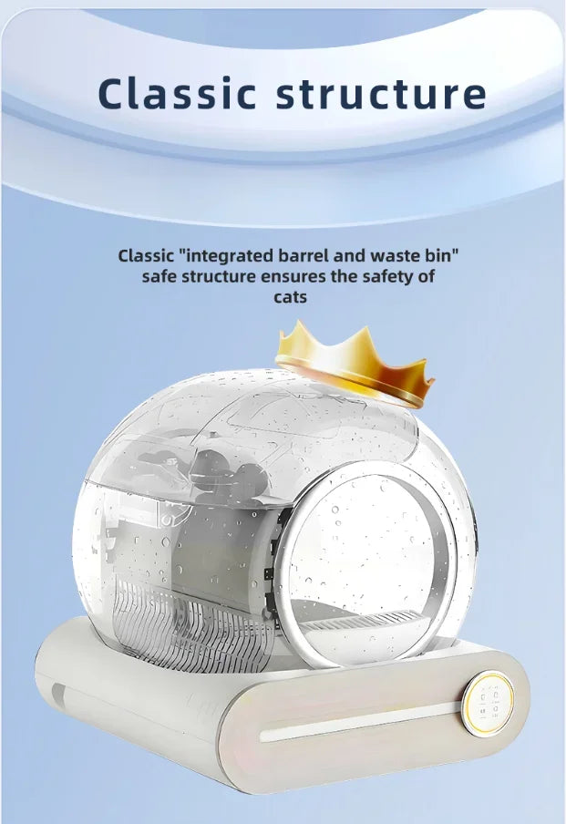 New  65L Automatic Smart Cat Litter Box Self Cleaning Fully Enclosed Large Cat Toilet Litter Tray