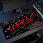 Asus Rog Black Mause Pad Anime Mouse Mats Gaming Computer Desk Mat Mouse Carpet Pc Accessories Gamer Mouse Pad Speed Rubber Mat