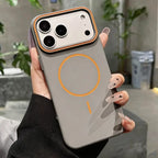 Luxury Simple Magnetic Matte Soft Phone Case For iPhone 18 17 16 15 14 13 Pro Max For MagSafe Wireless Charging Shockproof Cover
