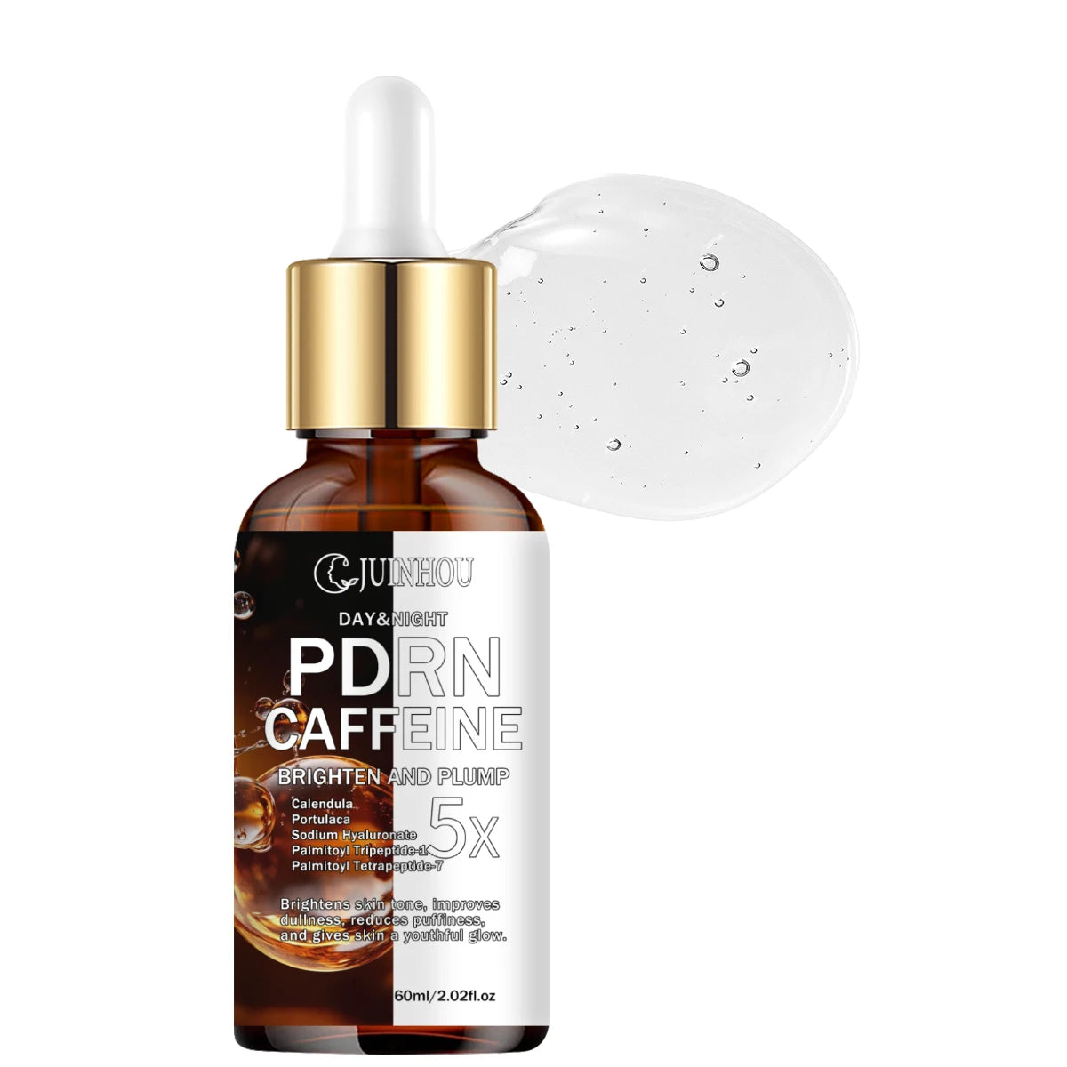 JUINHOU PDRN Caffeine Facial Serum Brightening Soothing Reduce Puffiness Makes Skin Look Plump And Vibrant Suitable For Everyone