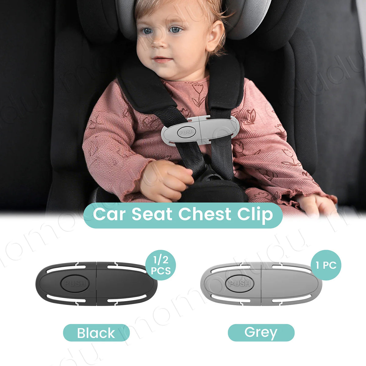Universal Seat Chest Harness Clip - Anti EscapeBaby & Kids Seat Safety Buckle Lock, Adjustable Guard for Strollers & Car Seats