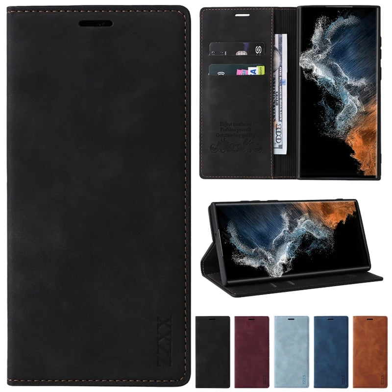 Wallet Magnetic Flip Leather Case For Samsung Galaxy A02s A03 A04s A10 A11 A12 A20 A21s A22 A23 A31 A32 A33 5G A50s A51 A52 A71