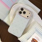 INS Korean Polka Dots Dopamine Soft TPU Phone Case for iPhone 18 17 16 15 14 13 12 Pro Max 16E 17E 18 Pro Silicone Cream Cover