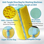 1/2/4PCS Shoe Washing Machine Bag with Liquid Shoe Brush Set Durable Laundry Shoe Bag and Soft Bristle Clean Brush for All Shoes