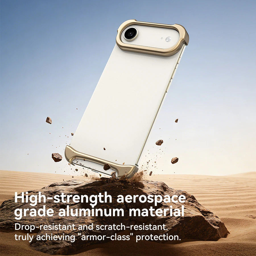 Genuine Aluminum SEBS Rubber Metal Bumper Double-layer ARC Case for IPhone 18 17 Pro Max Air Unique Design High-strength Cover