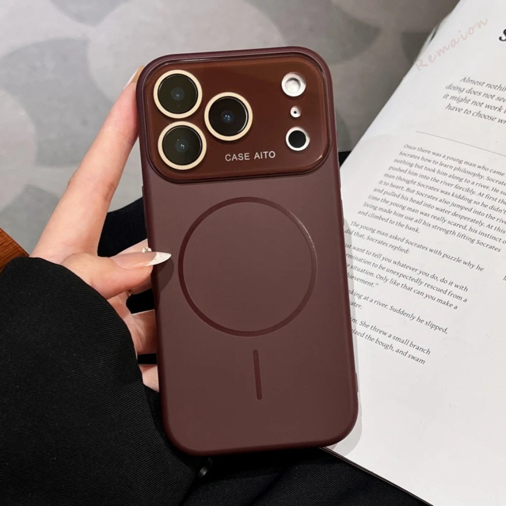 Big Window Liquid Silicone Phone Case For iPhone 17 Air 16 15 14 Plus 12 13 16 Pro Max Official Soft Protector Cover