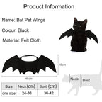 Halloween Cute Pet Clothes Black Bat Wings Harness Costume Cosplay Cat Kitten Dog Puppy Dress Kawaii Pet Clothes Party Gift