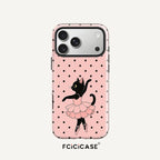 Fcicicase Polka Dot Pattern Case For Iphone 18 17 16 Pro Max 15 14 13 12 Plus 11 For Magsafe Wireless Charge PC +TPU Covers Capa